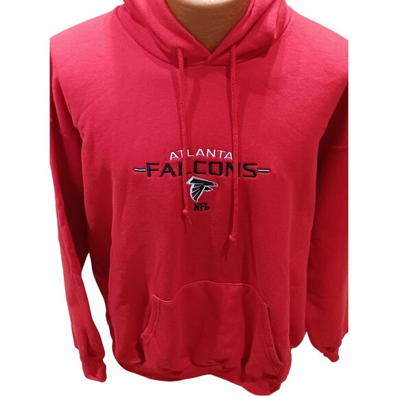 Atlanta Falcons Official NFL Red Hoodie Sweatshirt Large Cotton/Polyester Blend - Picture 2 of 8